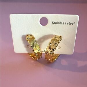 Fashion Jewelry Gold Hexagon Earrings